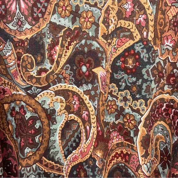 Soft Surroundings Autumnal Paisley Longline Tunic Top. 1X - Picture 3 of 5